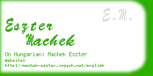 eszter machek business card